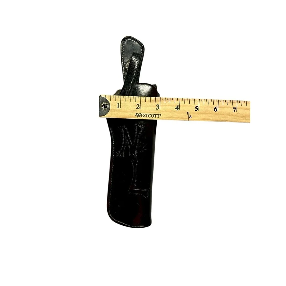 Vintage Bucheimer Leather Holster‎ #470 Black Tooled Initials NL